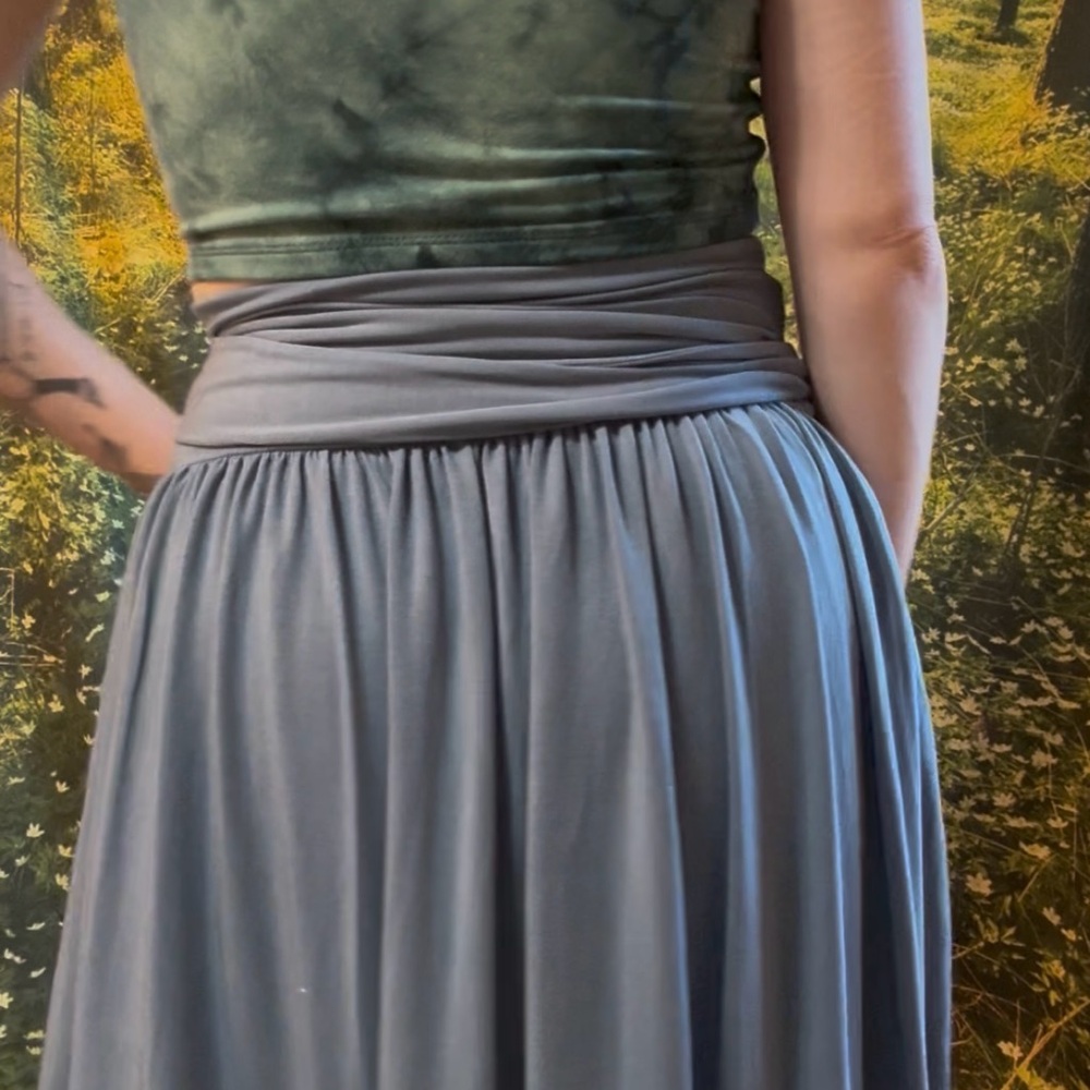 🦋 Purusha People Blue Tansy Butterfly Wrap Skirt – Size Small - Picture 7 of 16